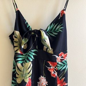 One Clothing Keyhole Floral Tie Dress